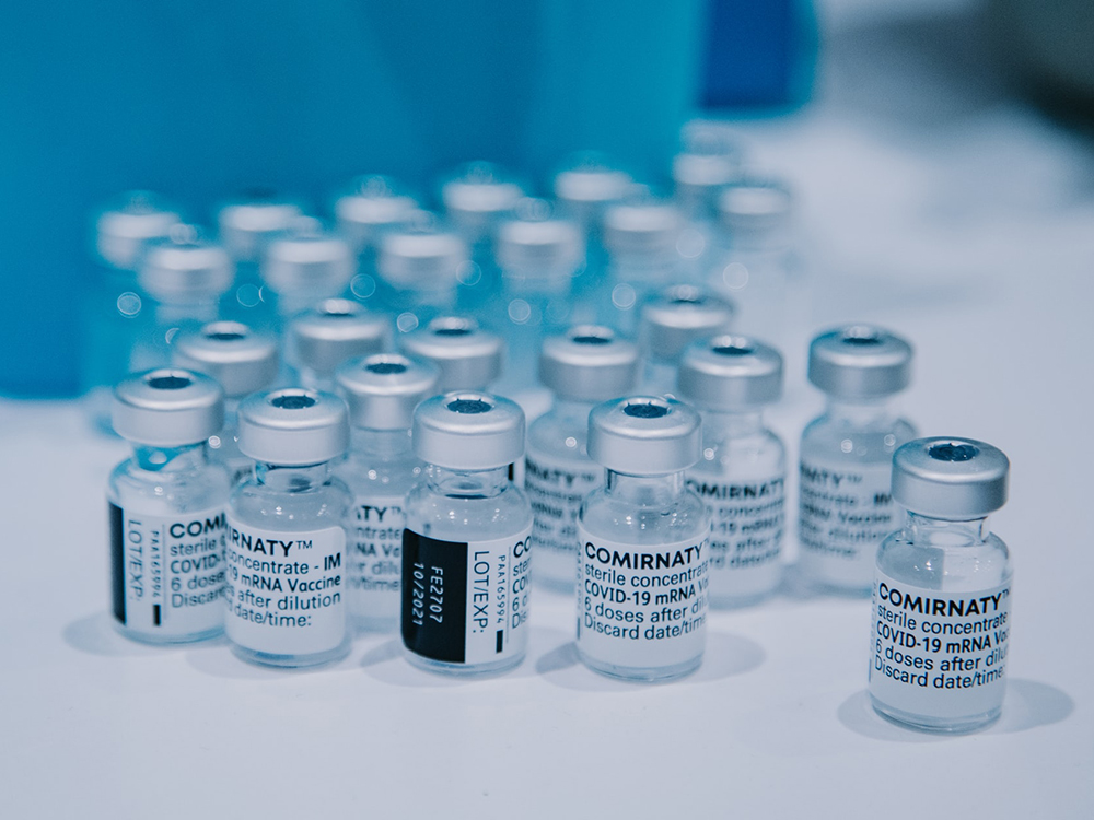 group of vaccine bottles
